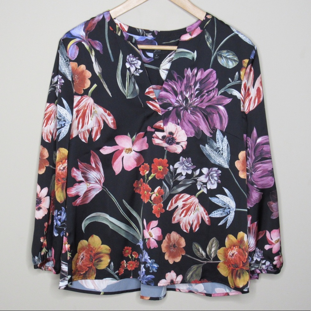 J Crew Floral Blouse